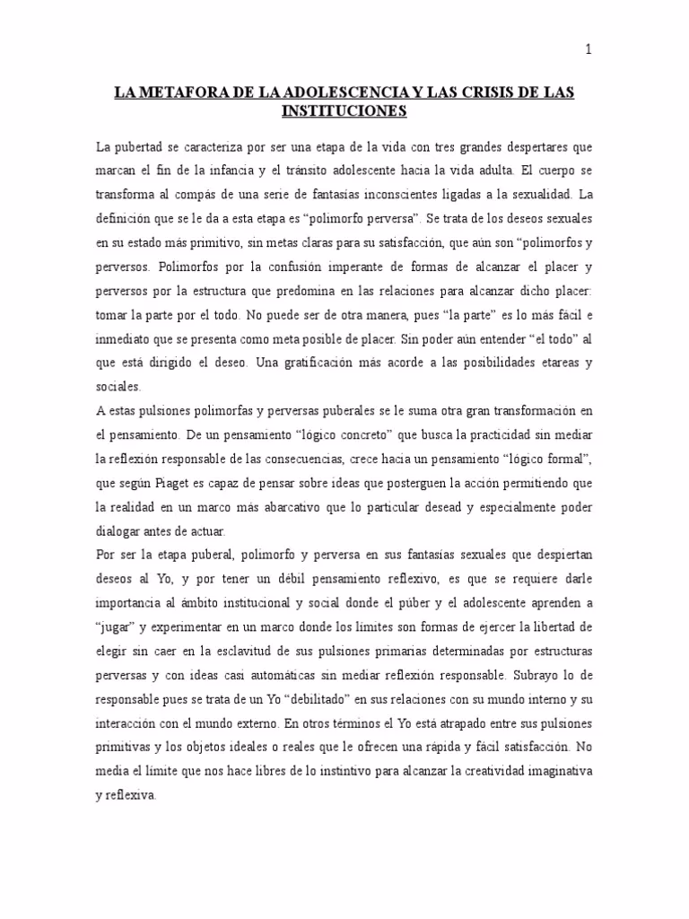¿Qué puedo decir sobre la adolescencia?