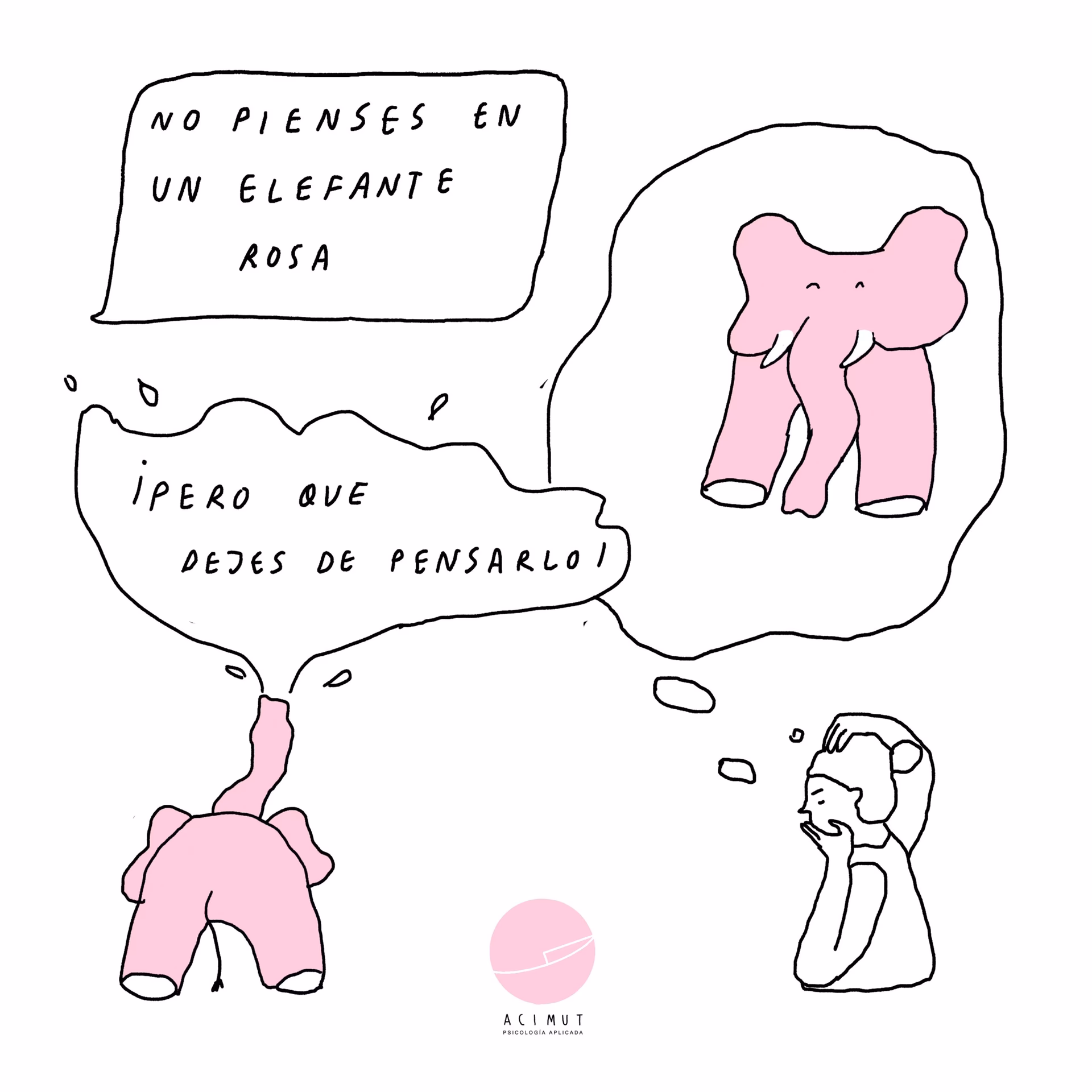 ¿Qué representa el elefante rosa?