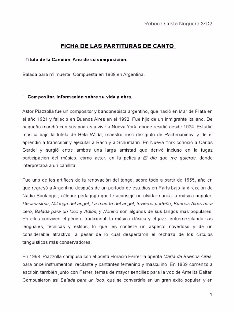 ¿Quién escribió Balada para mi muerte?