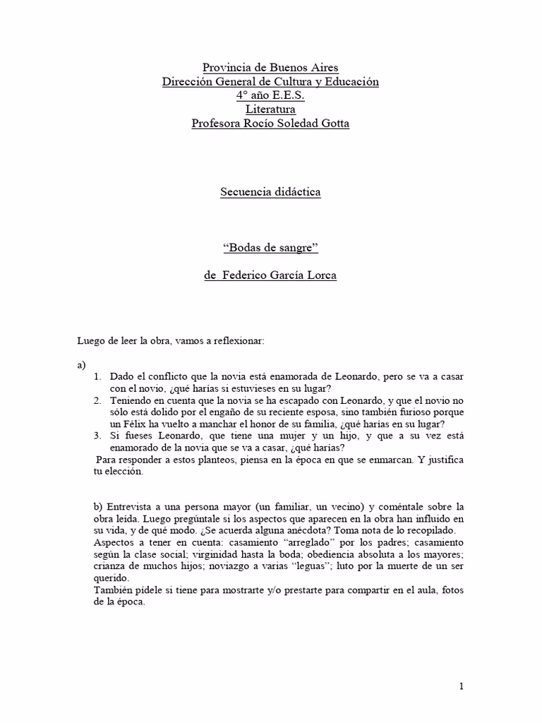 ¿Qué mensaje transmiten las Bodas de sangre?