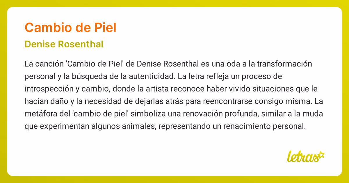 ¿Qué significa cambio de piel?