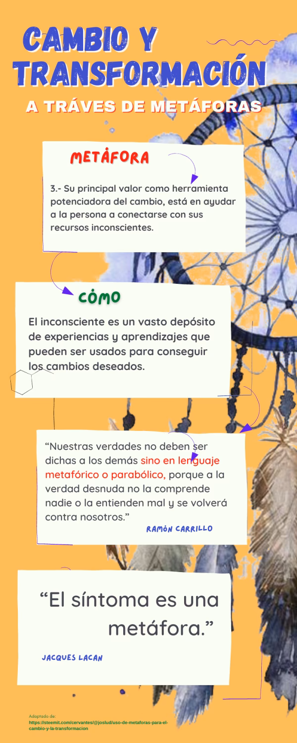 ¿Cuál es una metáfora de la palabra transformar?
