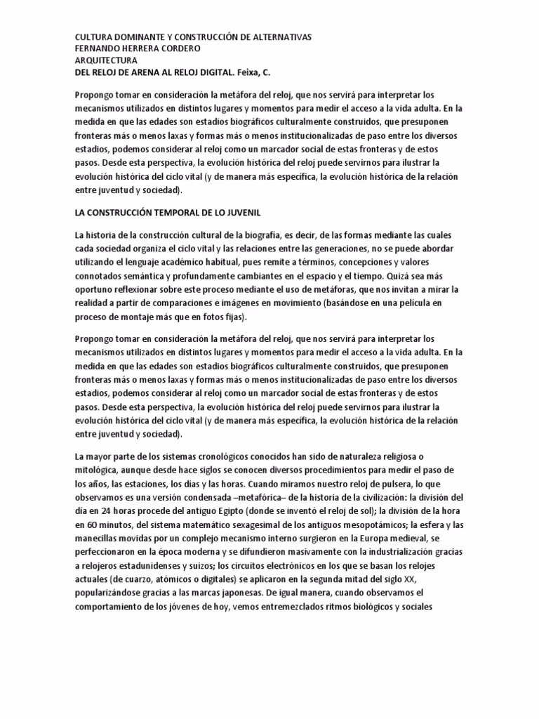 ¿Qué significa la metáfora del reloj de arena?