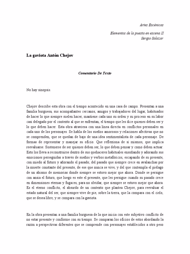 ¿Cuál es el significado de la gaviota en Chéjov?