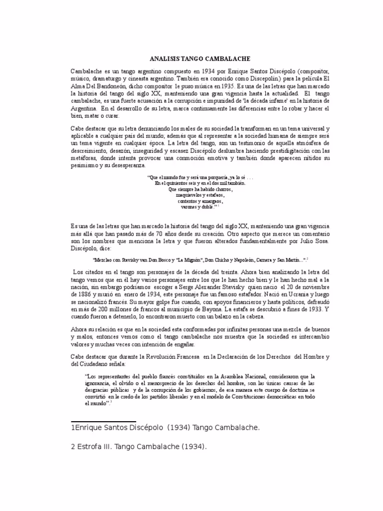 ¿Cuál es el significado de la letra del tango 