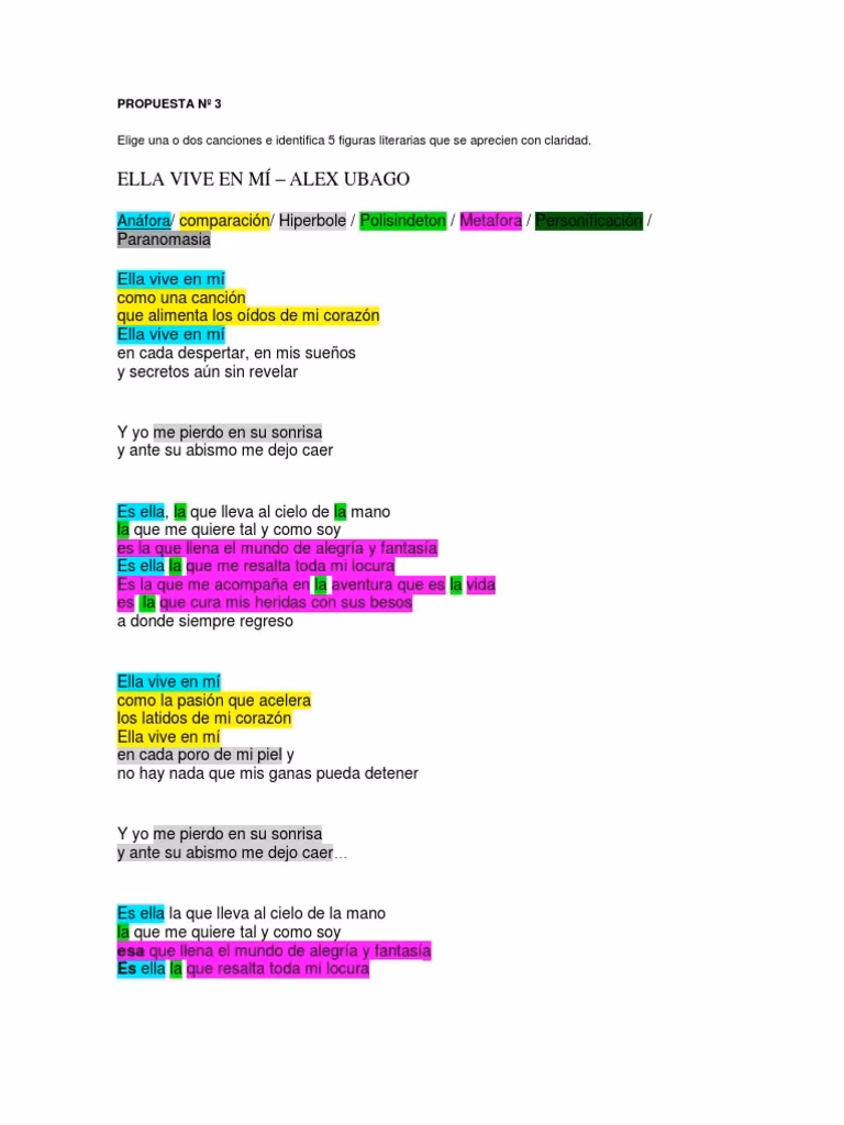 ¿Cuál es una canción que tiene muchas metáforas?