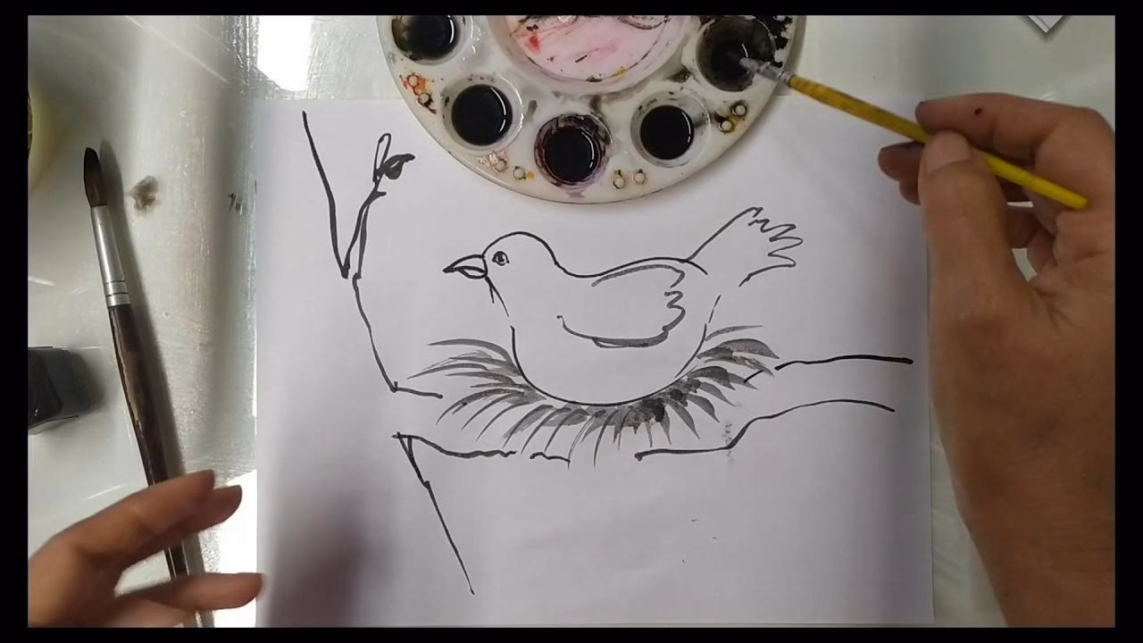 ¿Cómo se llama el arte de pintar con tinta china?