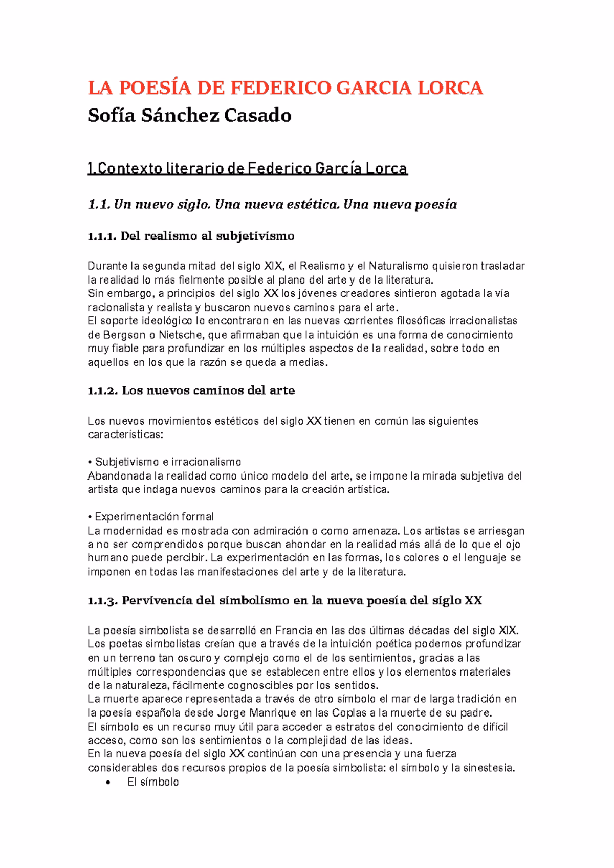 ¿Qué expresan los poemas de Lorca?