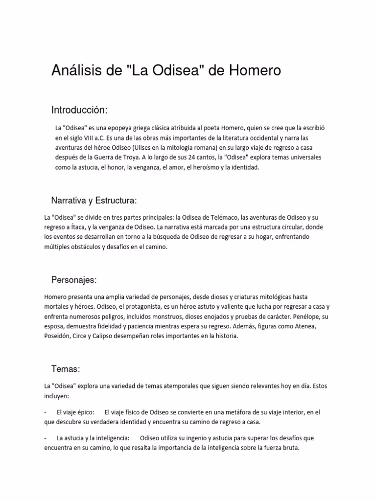 ¿Cuál afirmación explica mejor la metáfora de este extracto de La Odisea?