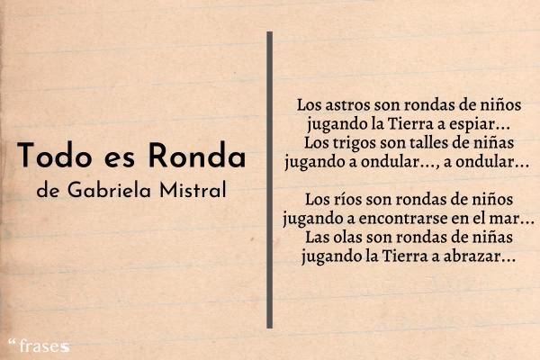¿Cuál es la famosa frase de Gabriela Mistral?