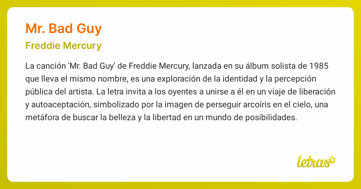 ¿Cómo dijo Freddie Mercury?