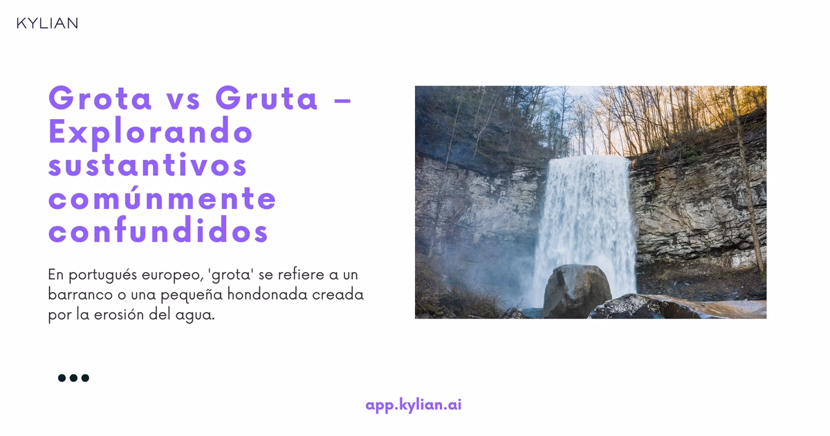 ¿Qué significa la palabra gruta?