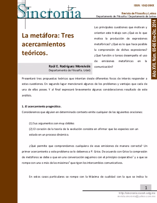¿Qué función tiene la metáfora en la comunicación?