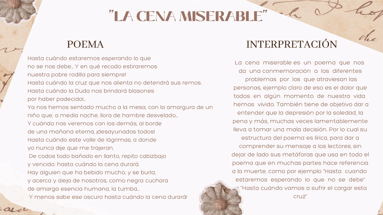 ¿A qué libro pertenece "La cena miserable"?