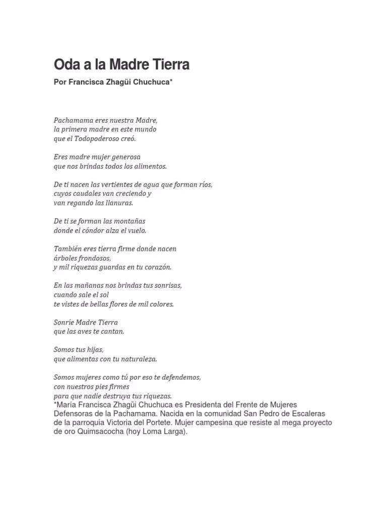 ¿Qué representa o simboliza la madre tierra?