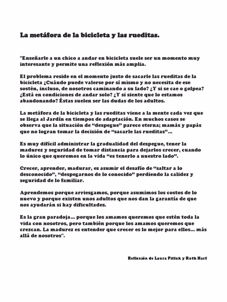 ¿Qué simboliza la bicicleta?