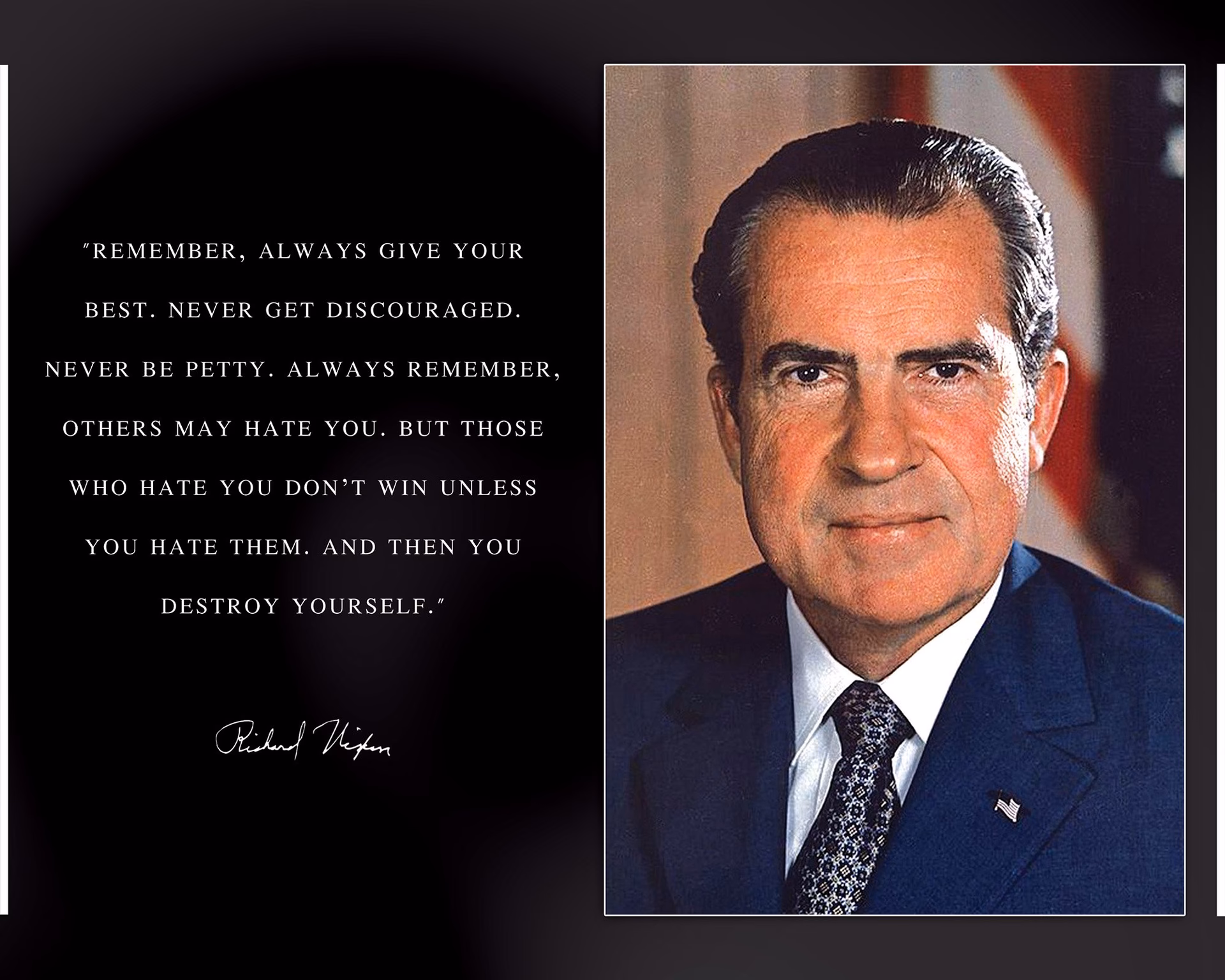 ¿Qué frase utilizó el presidente Nixon?