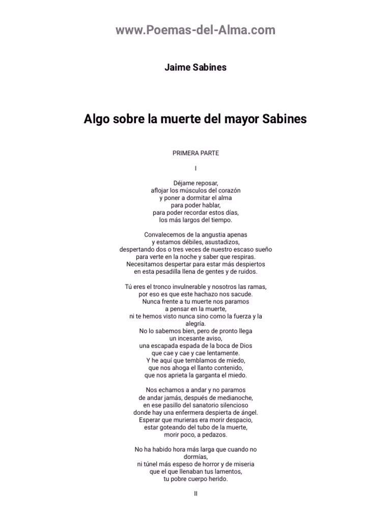 ¿Cuando tengas ganas de morirte poema Jaime Sabines?