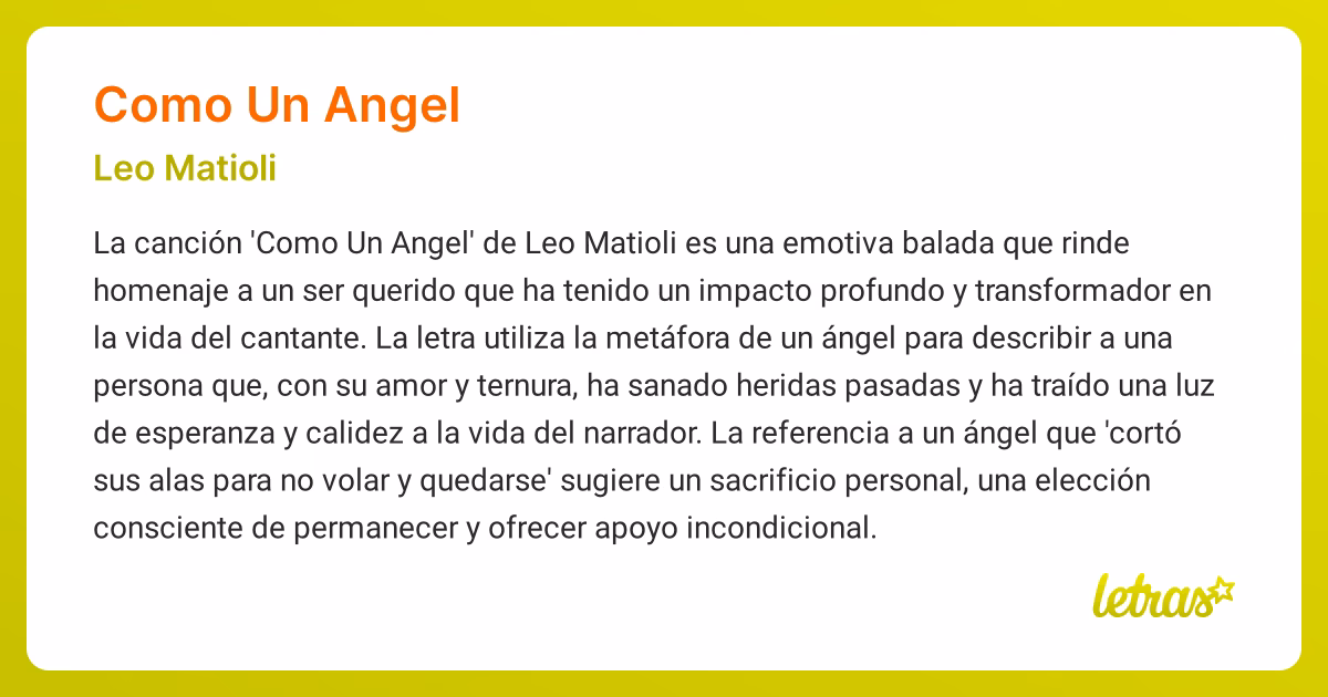 ¿Como un angel Leo Mattioli significado?