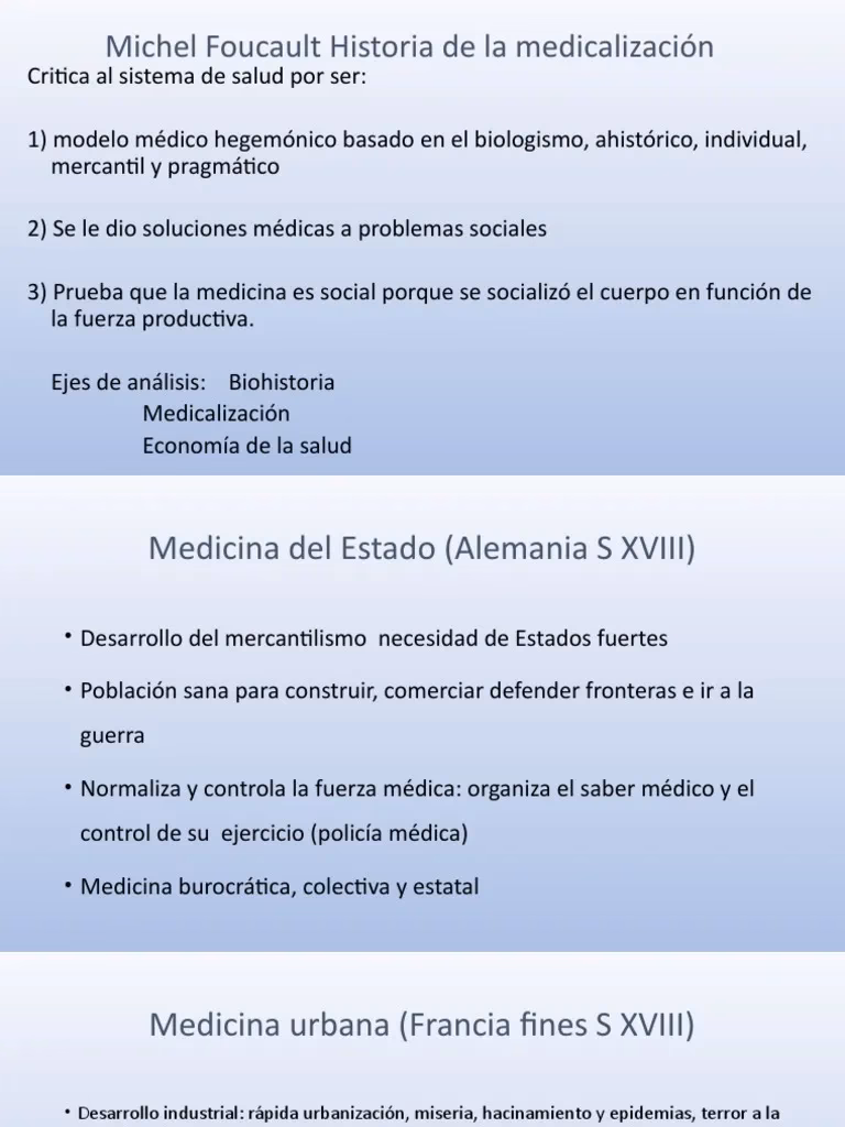 ¿Qué es el modelo médico de Foucault?