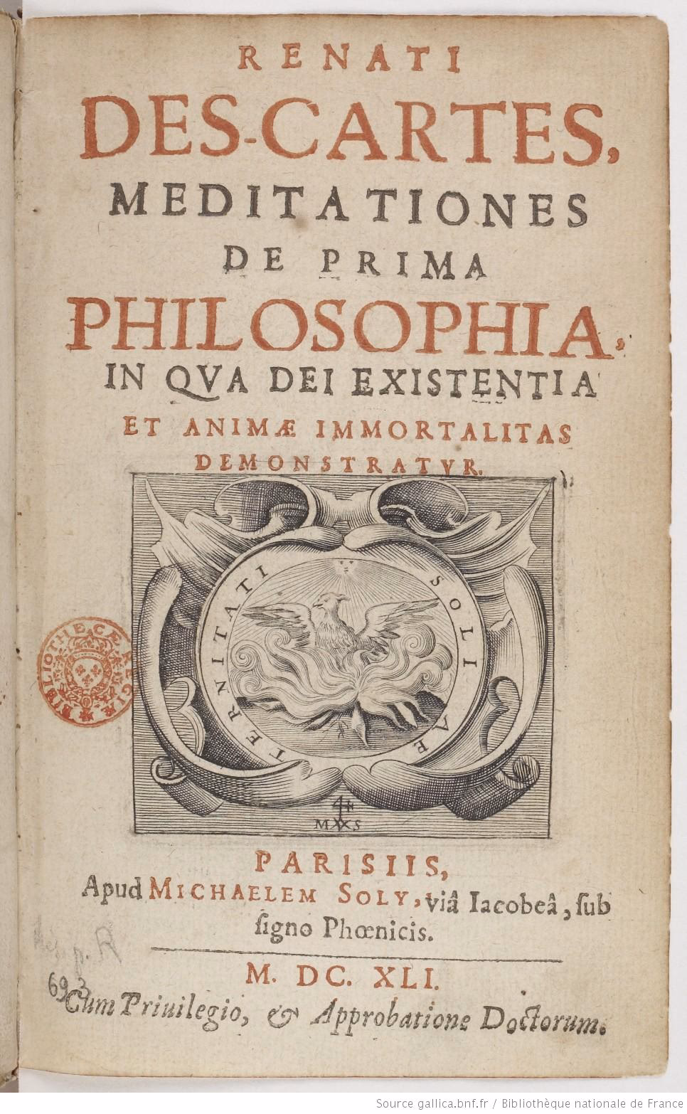 ¿Qué propone Descartes en Meditaciones metafísicas?