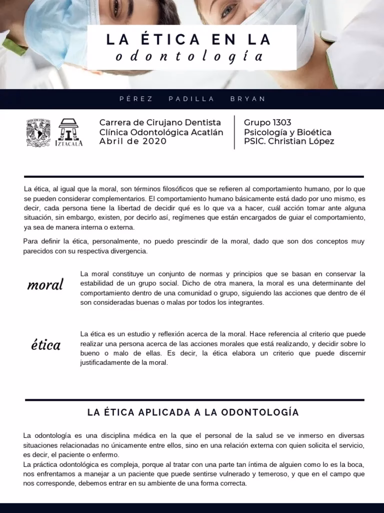 ¿Qué es el código de ética en odontología?