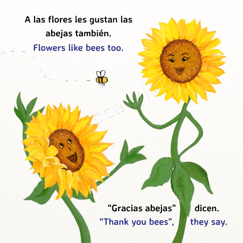 ¿Qué significan la flor y la abeja?