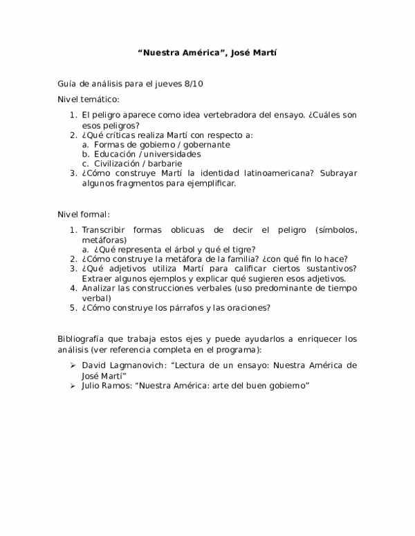 ¿Qué quiso decir José Martí con Nuestra América?