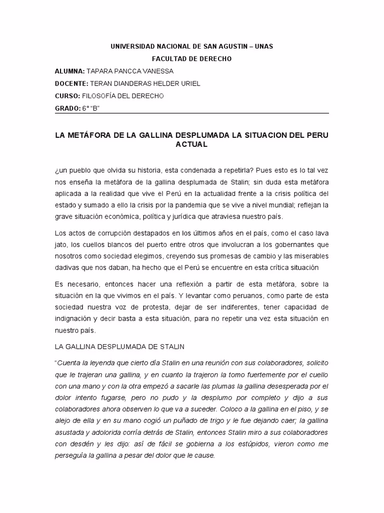 ¿Cómo es el dicho de la gallina?