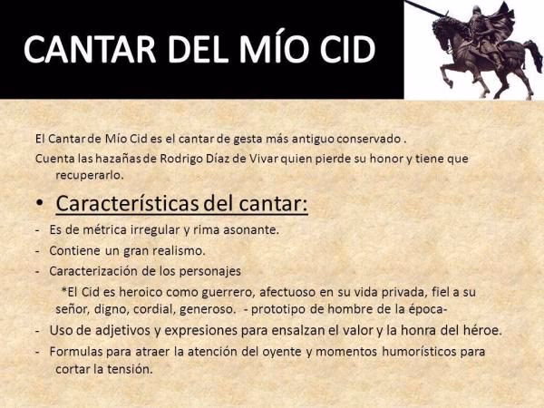 ¿Qué representa el cantar de Mio Cid?