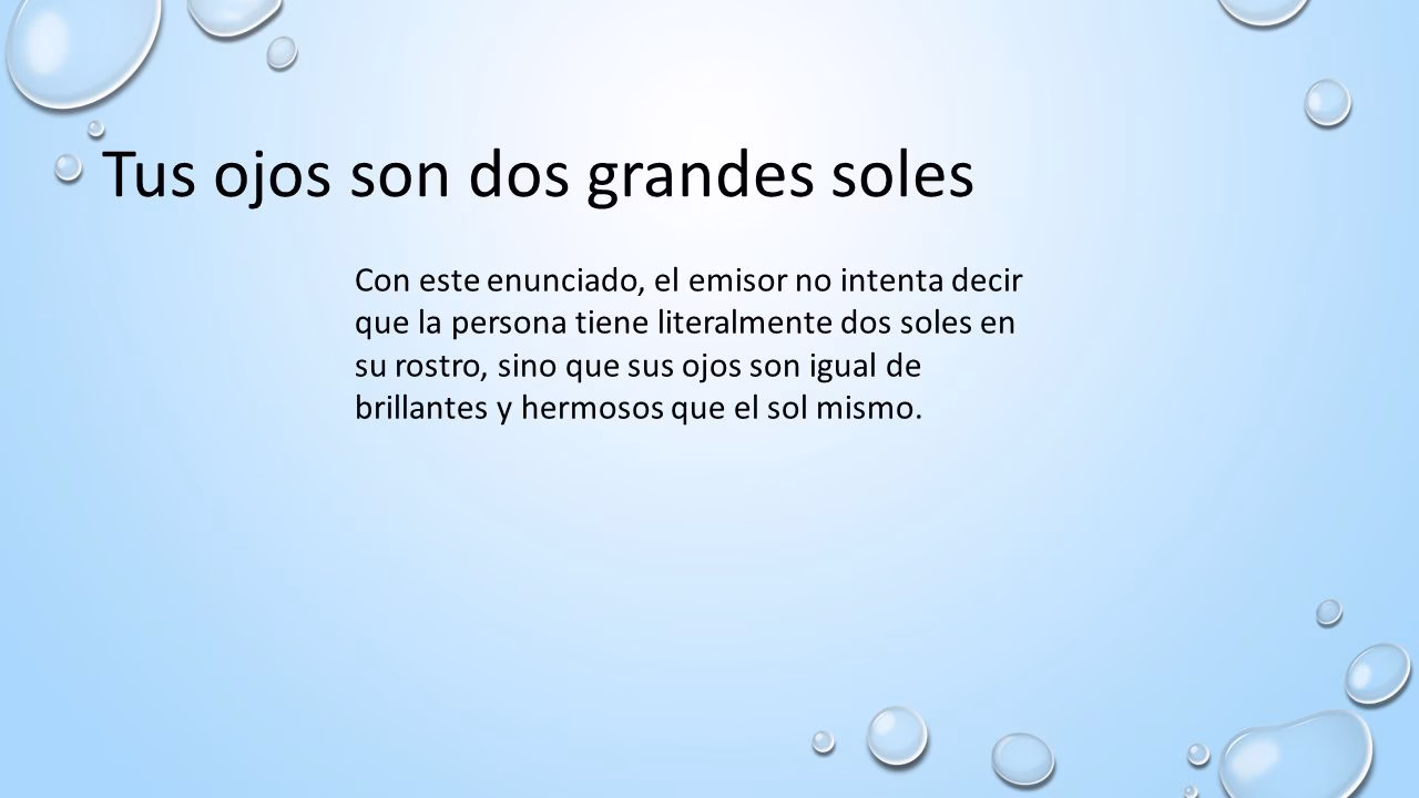 ¿Qué significa la metáfora dos esmeraldas brillaban en sus ojos?