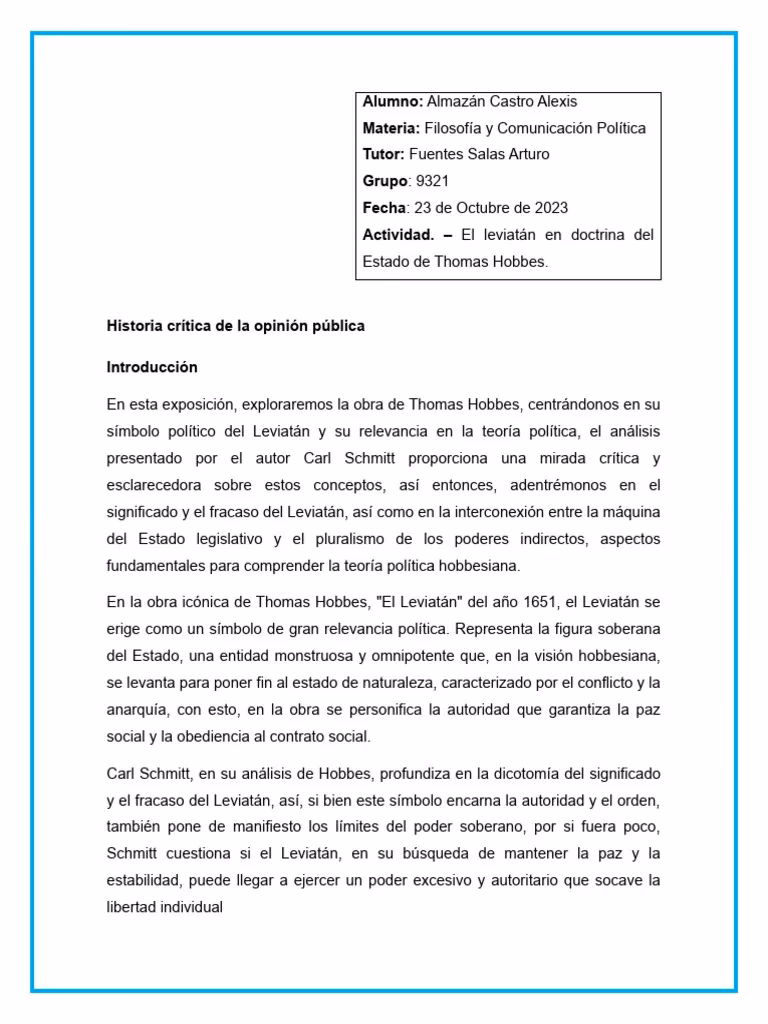 ¿Qué piensa Hobbes del hombre?