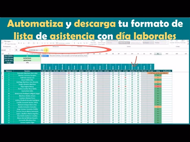 ¿Cómo poner un punto de asistencia en Excel?