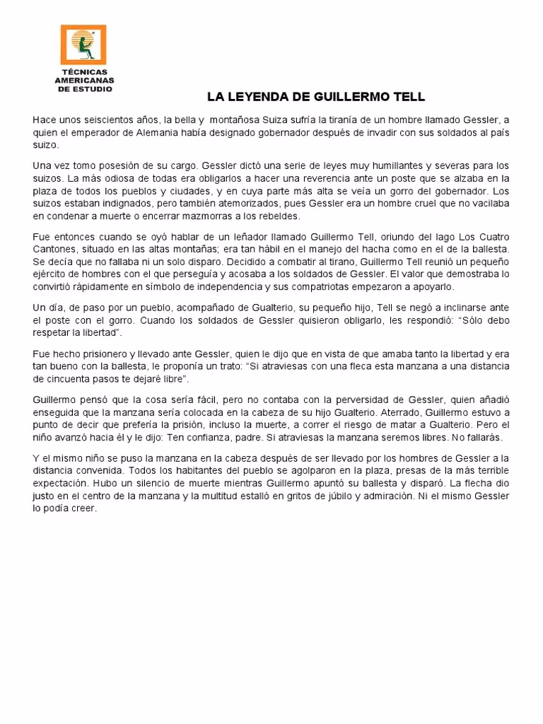 ¿Qué simboliza Guillermo Tell?