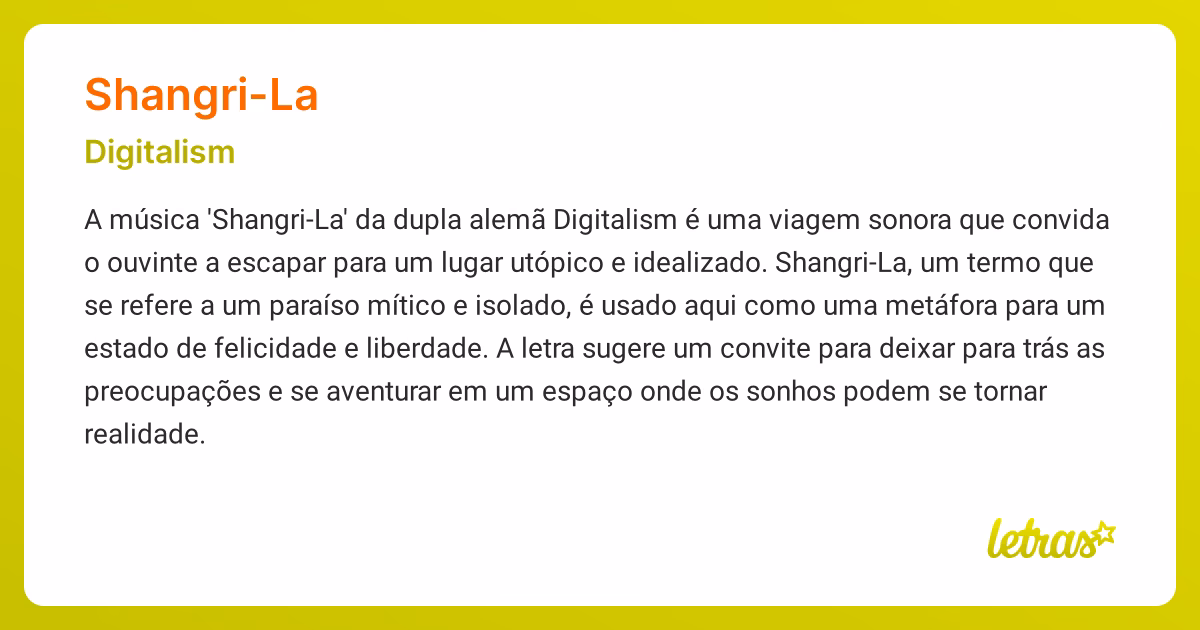 What is the literal meaning of Shangri-La?