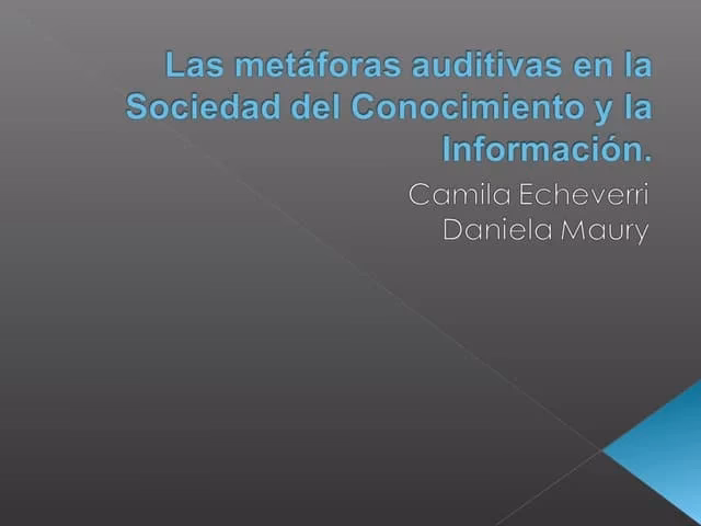¿Qué son las metáforas auditivas?