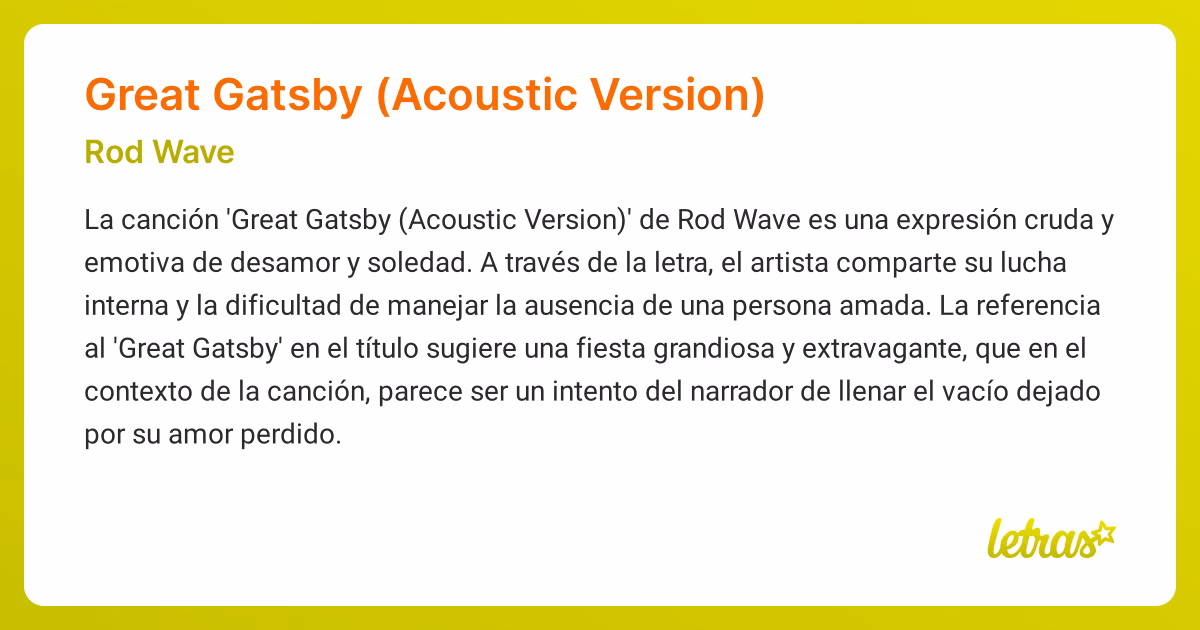 ¿Cuál es un ejemplo de sinestesia en El gran Gatsby?