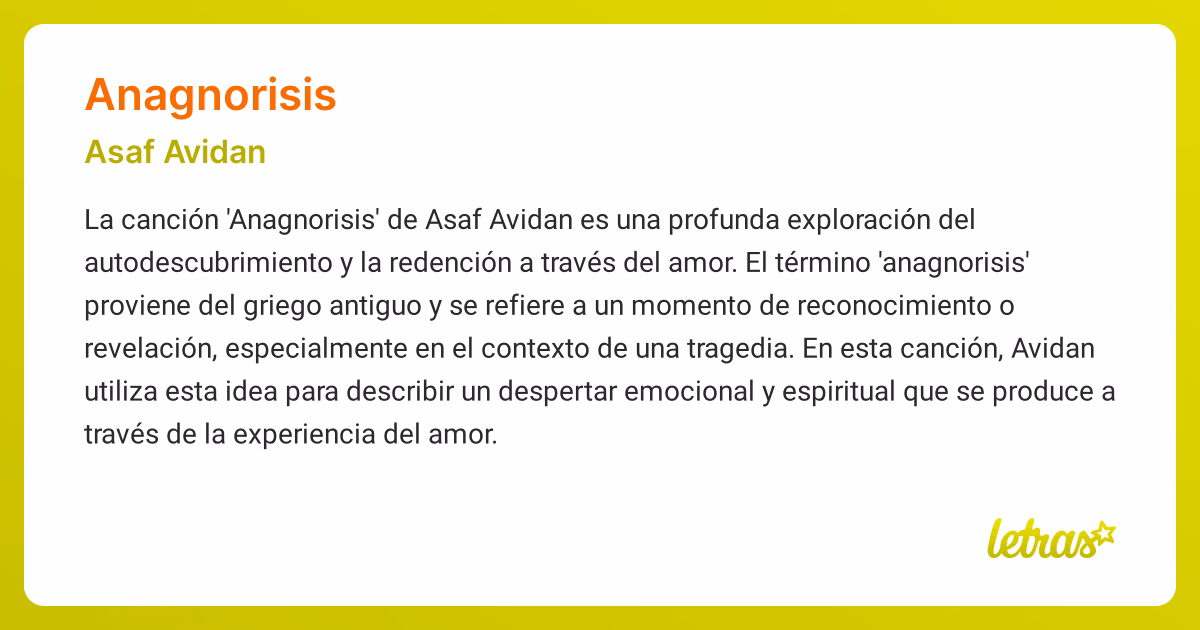 ¿Qué es la anagnórisis en el teatro?