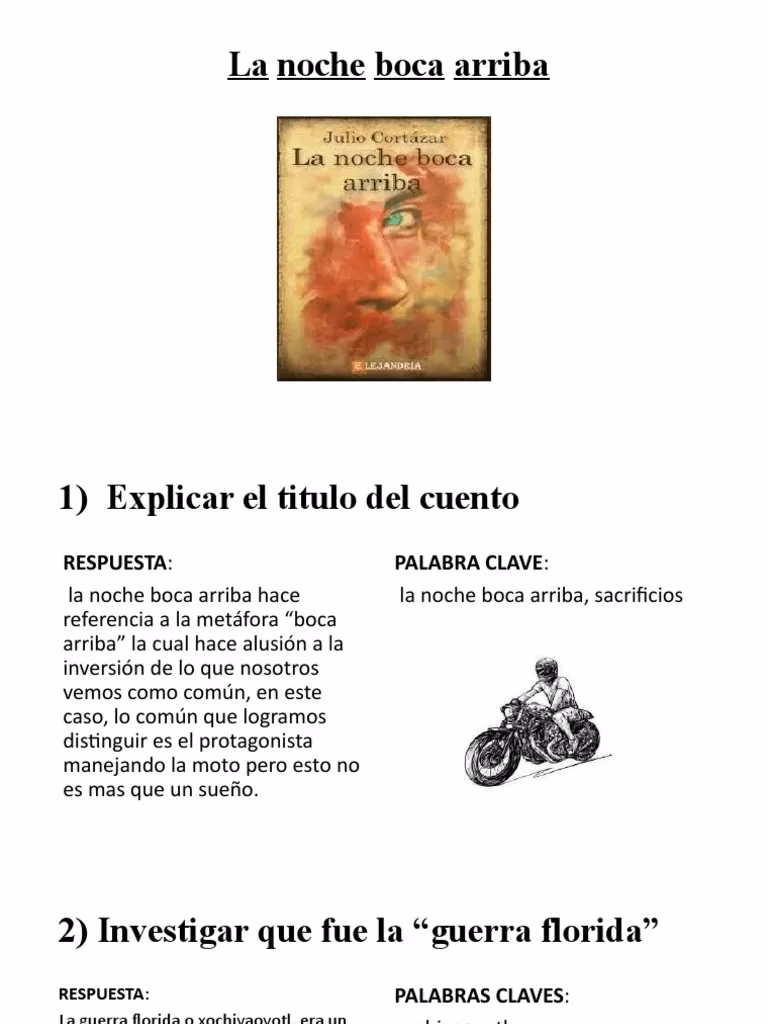 ¿Qué significado tiene el epigrafe de La noche boca arriba?