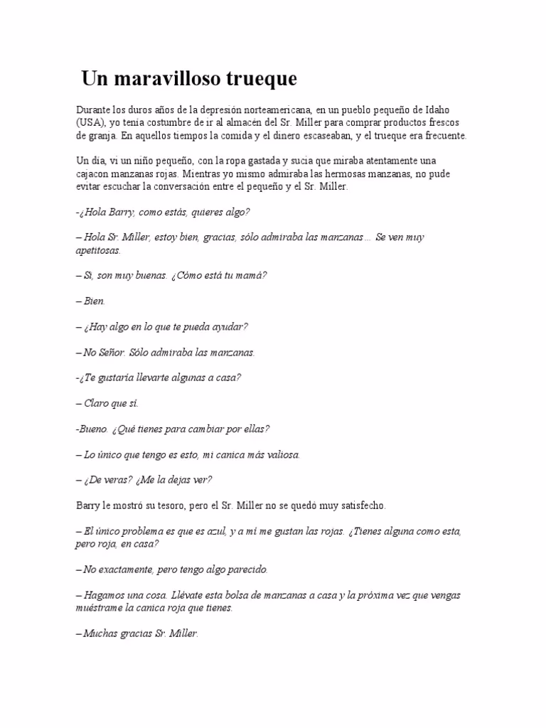 ¿Cómo se representa el trueque?