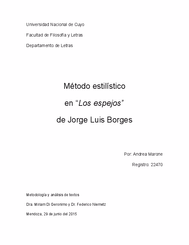 ¿Qué decía Borges sobre los espejos?