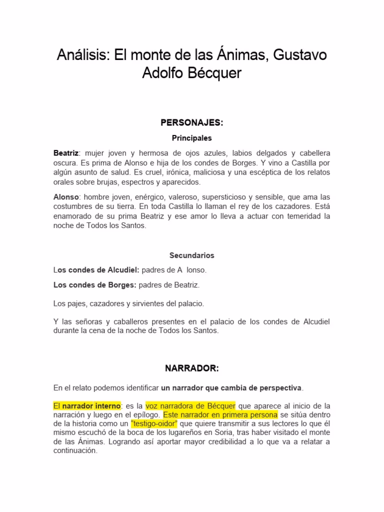 ¿Cuál es el tema principal del Monte de las Ánimas?