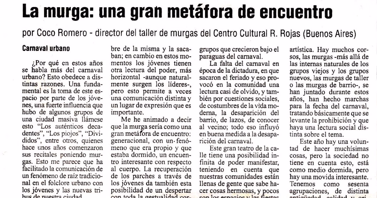 ¿Cuál es el origen de las murgas uruguayas?