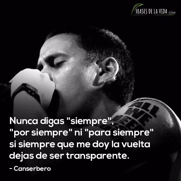 ¿Cómo dice la frase que tiene Canserbero en el brazo?
