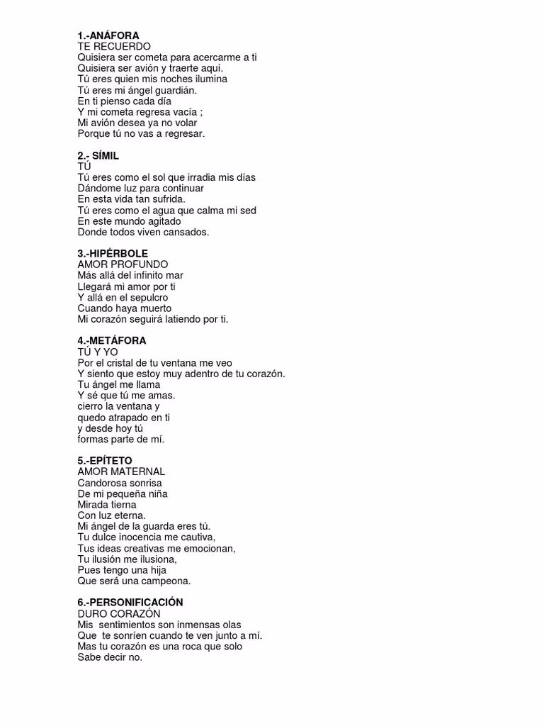 ¿Cuál es un ejemplo de un poema hipérbole?