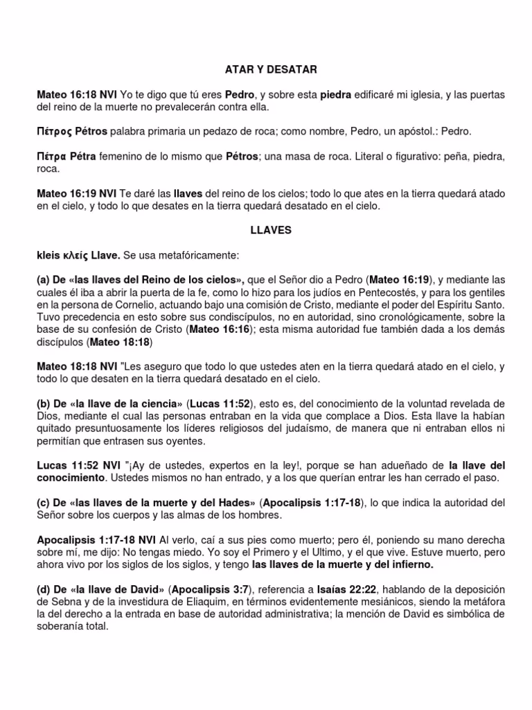 ¿Qué es atar y desatar los espíritus?