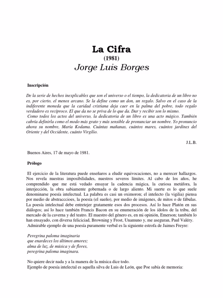 ¿Qué decía Borges de la música?
