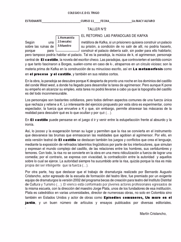 ¿Cuál es el tema central de la obra de Franz Kafka?
