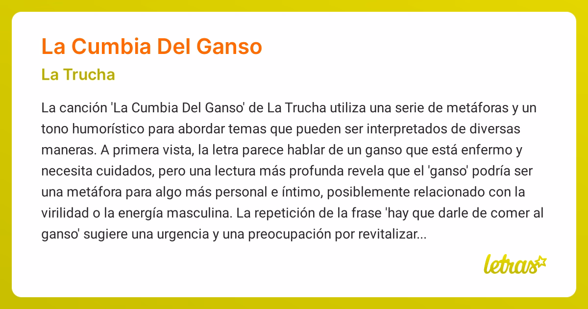 ¿Qué significa ganso en doble sentido?