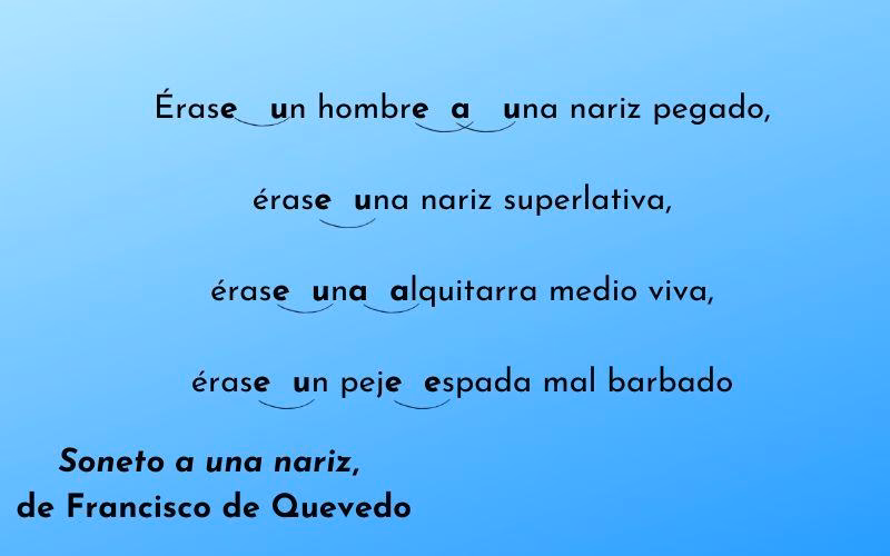 ¿Qué es una sinalefa ejemplo en un poema?